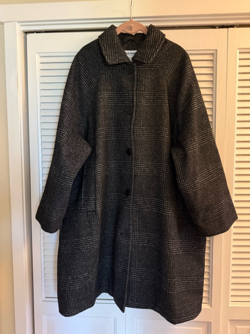 Dolman Sleeve Plaid Coat